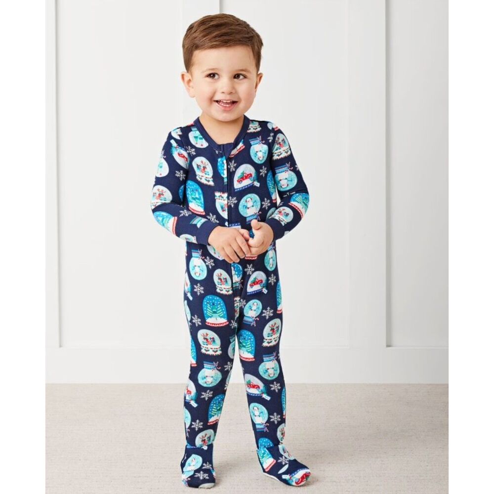 NEW Boys Sz 24 Months Footed Snug Fitting Christmas Holiday Snowman Sleeper